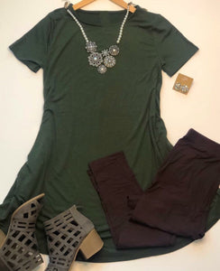 Everyday Fave Army Green Tunic Dress