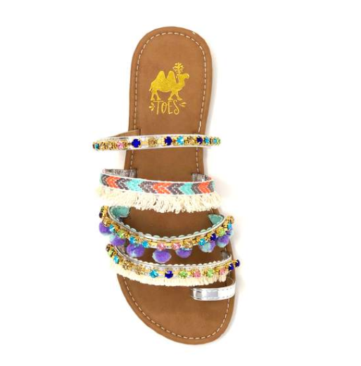 Silver Boho Camel Sandal
