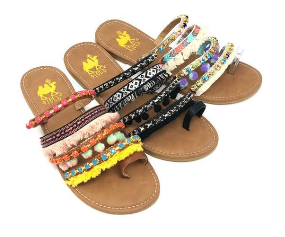 Silver Boho Camel Sandal