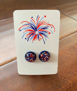 Independence Confetti Earrings  *2 Colors*