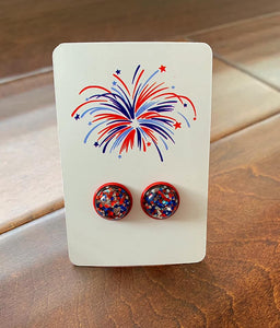 Independence Confetti Earrings  *2 Colors*