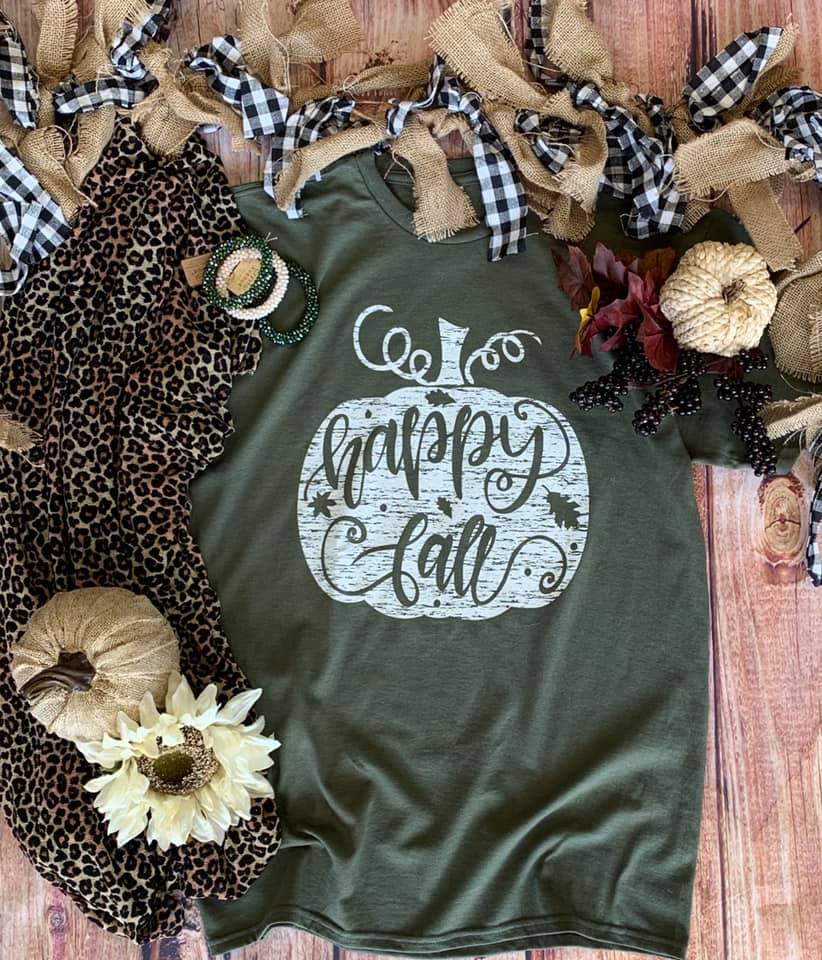 Happy Fall Olive Tee