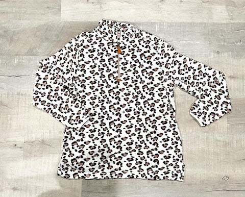 Leopard Fuzzy Sherpa Pullover