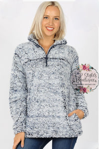 Baby It's Cold Out Navy Frosted Sherpa