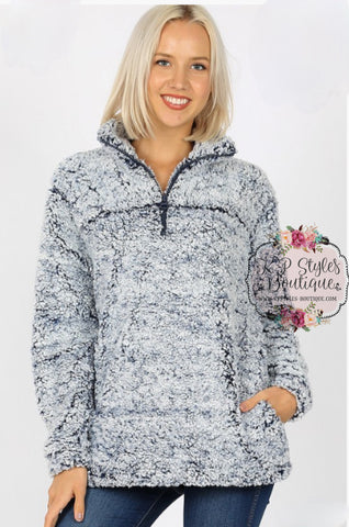 Baby It's Cold Out Navy Frosted Sherpa