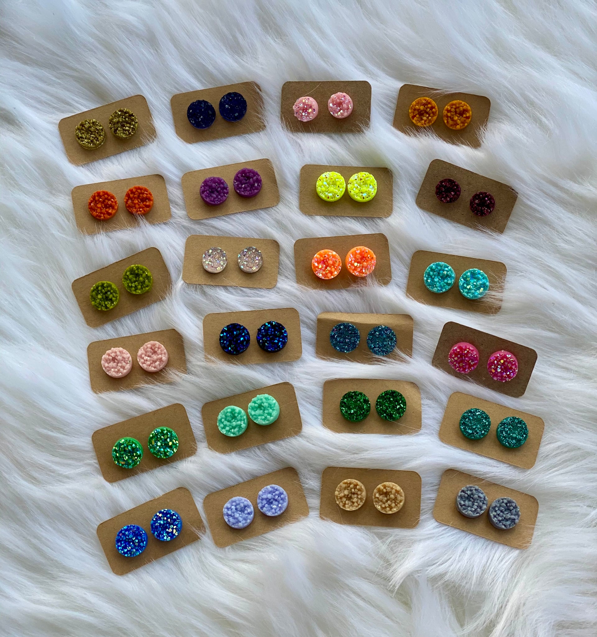 Variety Druzy Stud Earrings