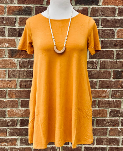 Everyday Fave Dark Mustard Tunic Dress