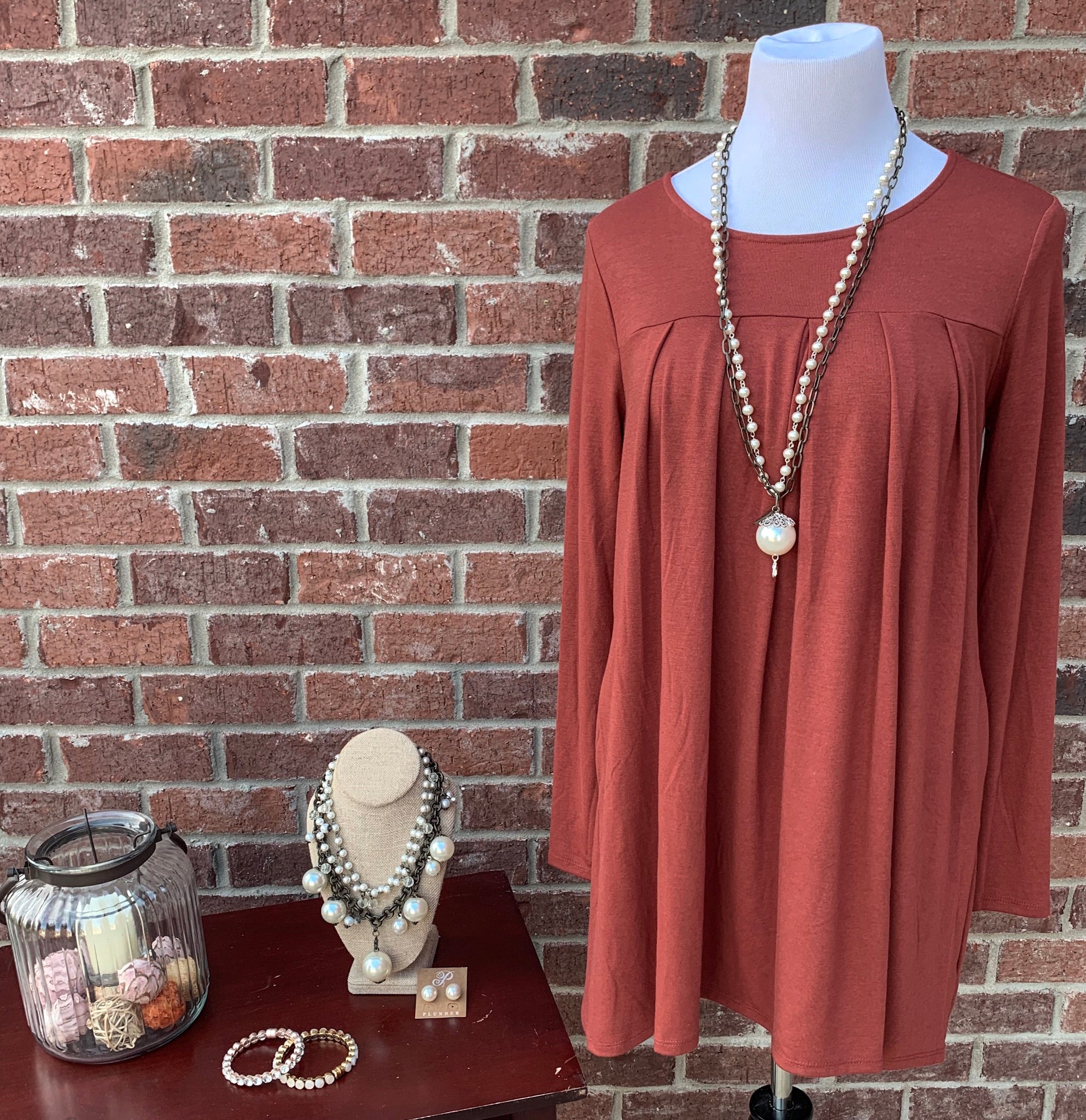 The Perfect Staple Rust Long Sleeve Blouse