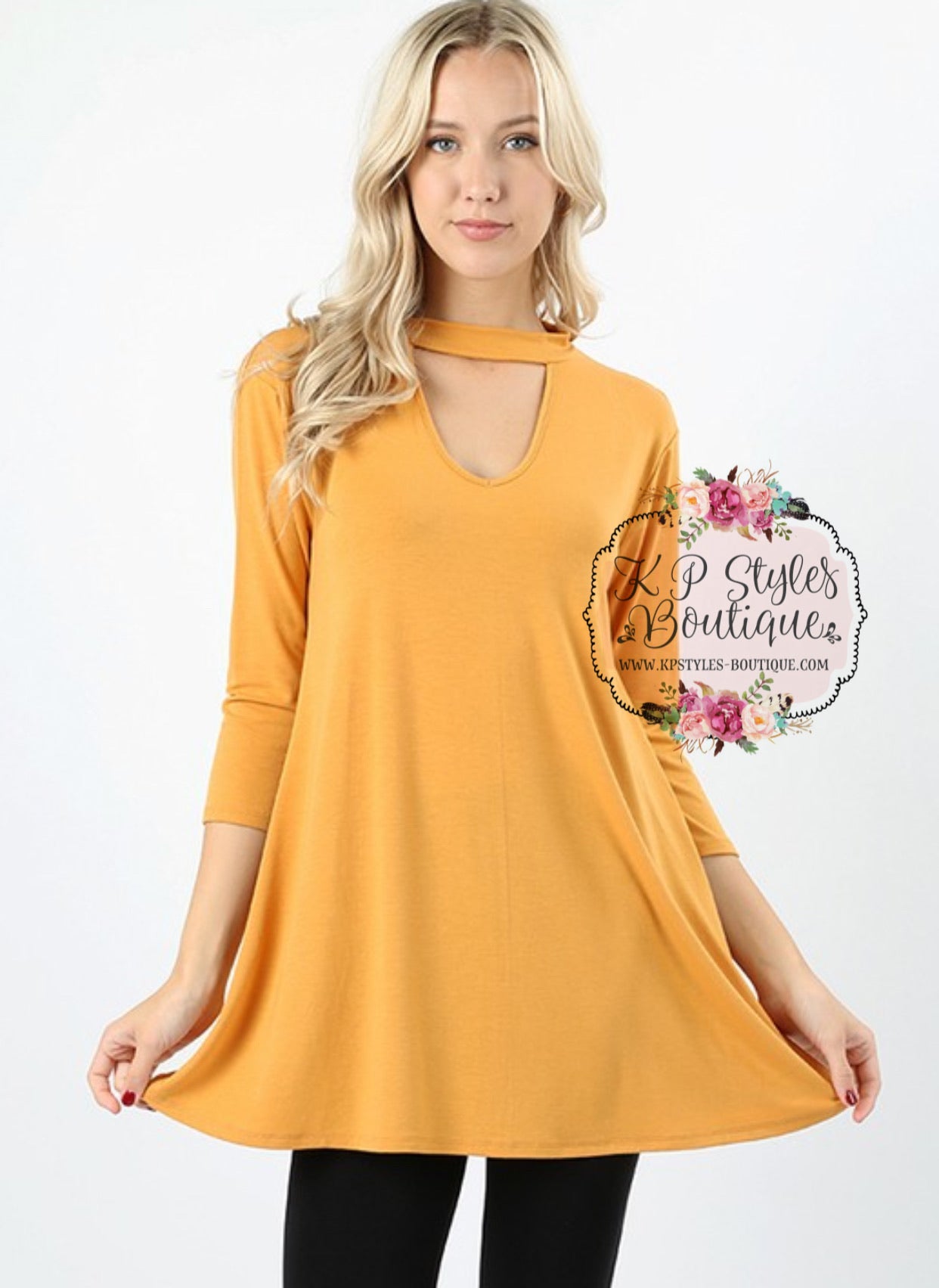 Making Me Blush Mustard Top
