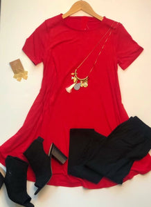 Everyday Fave Ruby Red Tunic Dress