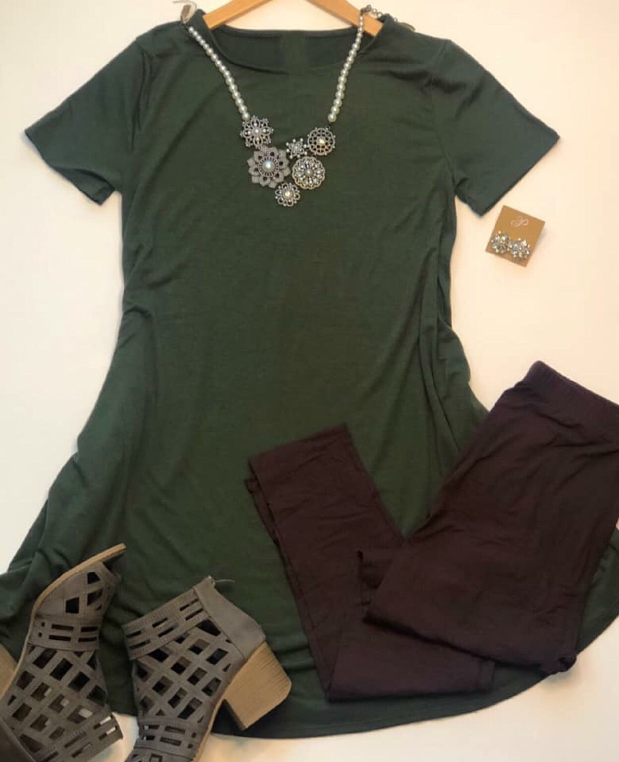 Everyday Fave Army Green Tunic Dress
