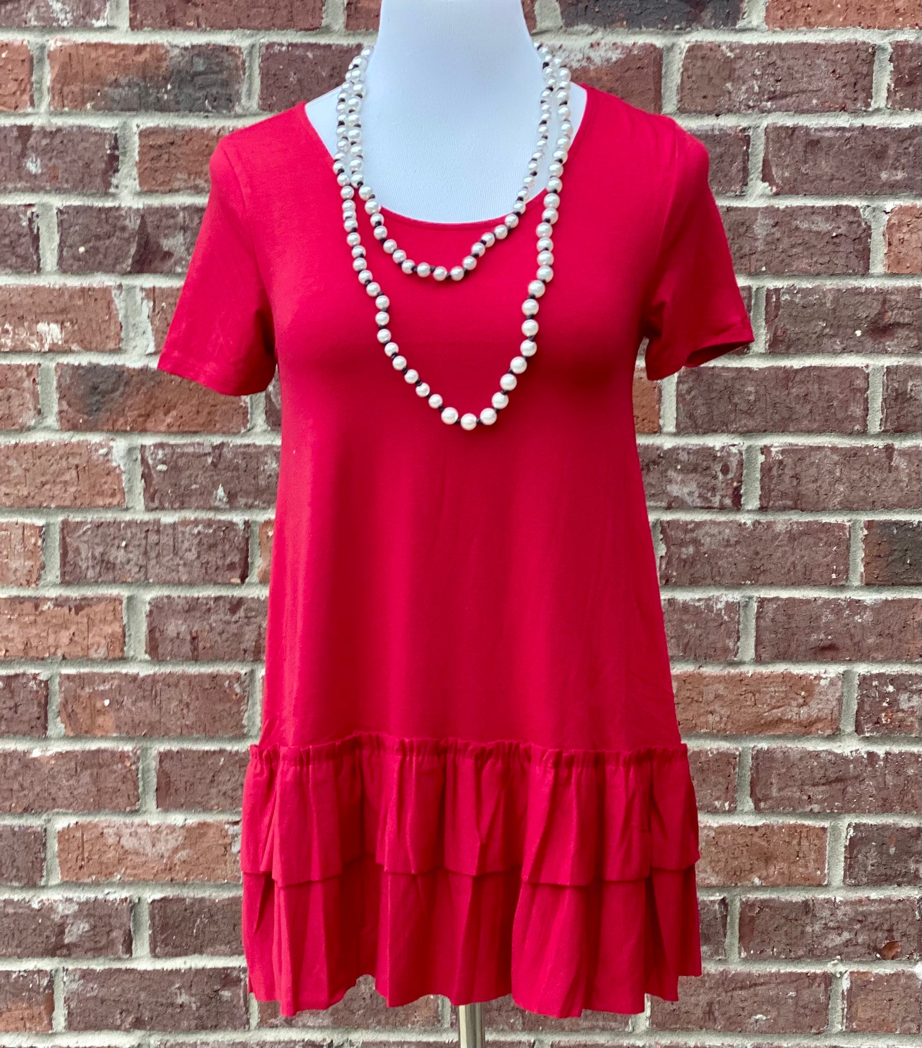 Turn To You Red Ruffle Tee
