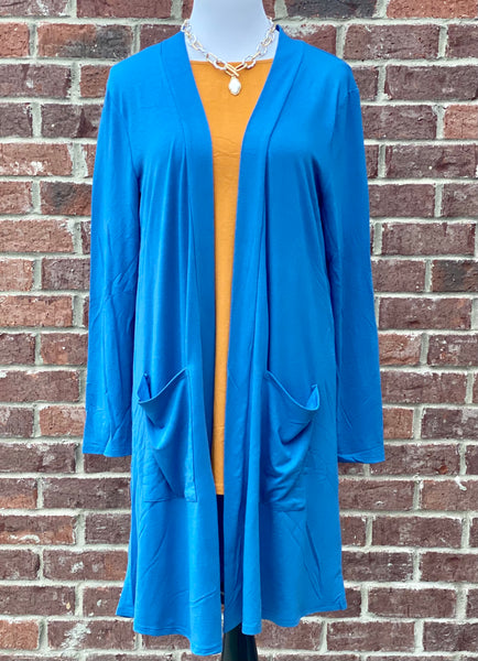 Blue Mist Slouchy Pocket Cardigan {Plus Size}