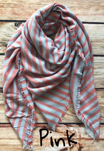 Striped Blanket Scarf *Multiple Colors*